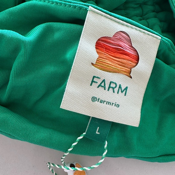 FARM RIO Embellished Cutout Ruched Sleeveless Midi Dress Green Large NWTs - Picture 11 of 15